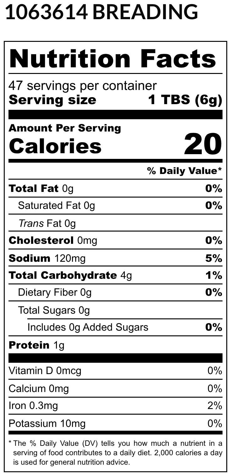 1063614_BREADING_-_Nutrition_Label